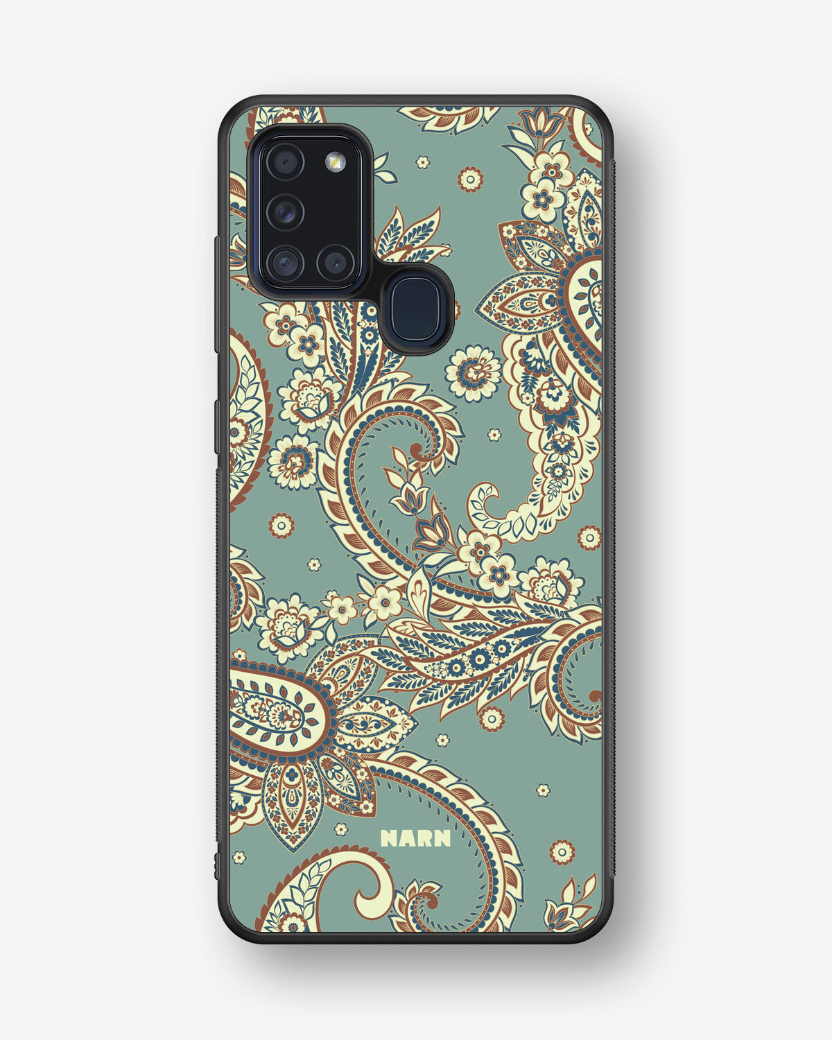 Samsung Galaxy A21s Hard Case – Paisley Green - View 1