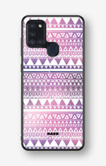 Samsung Galaxy A21s Hard Case – Purple Aztec - View 1