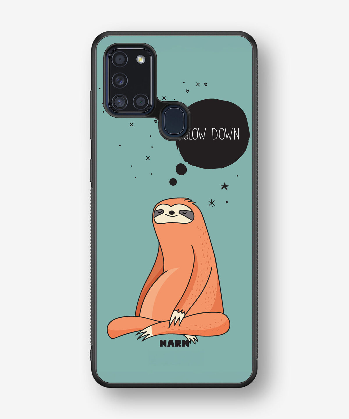 Samsung Galaxy A21s Hard Case – Slow Down Sloth - View 1