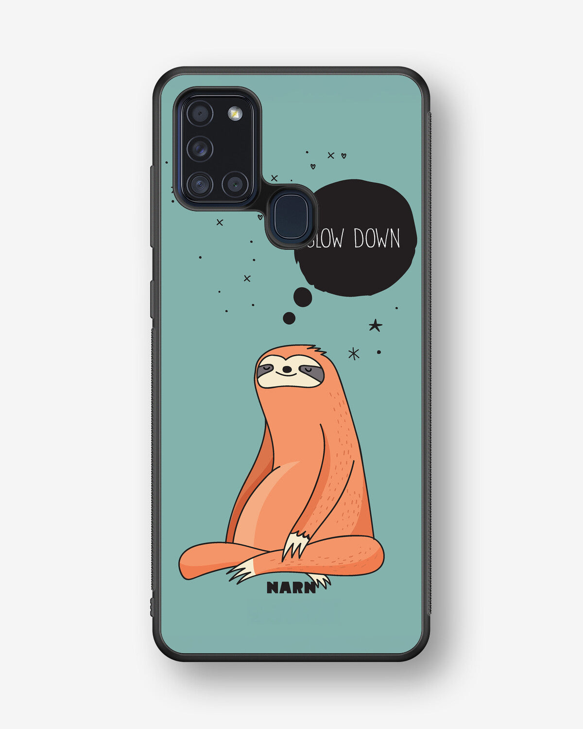 Samsung Galaxy A21s Hard Case – Slow Down Sloth - View 1