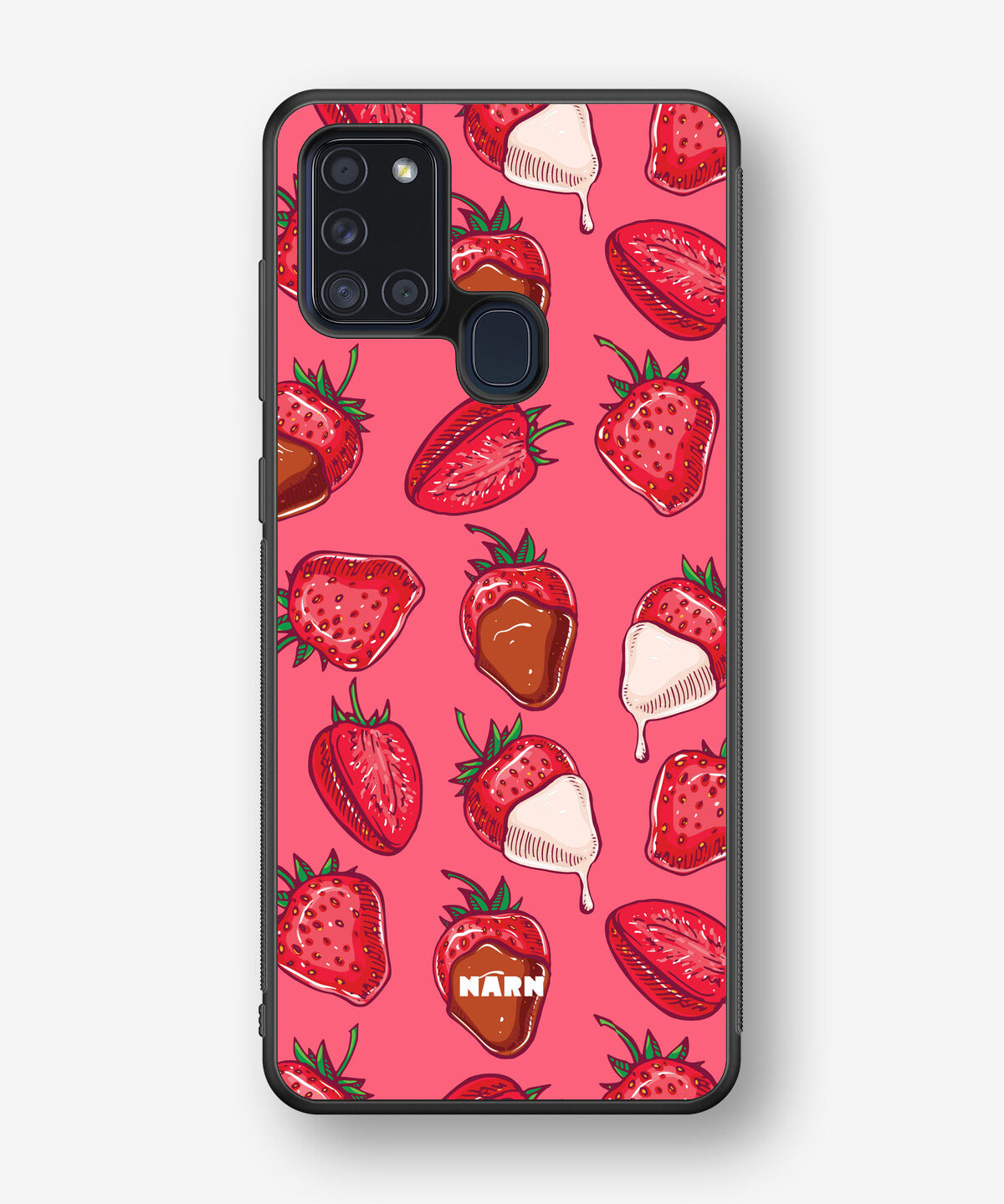 Samsung Galaxy A21s Hard Case – Strawberry Chocolate - View 1