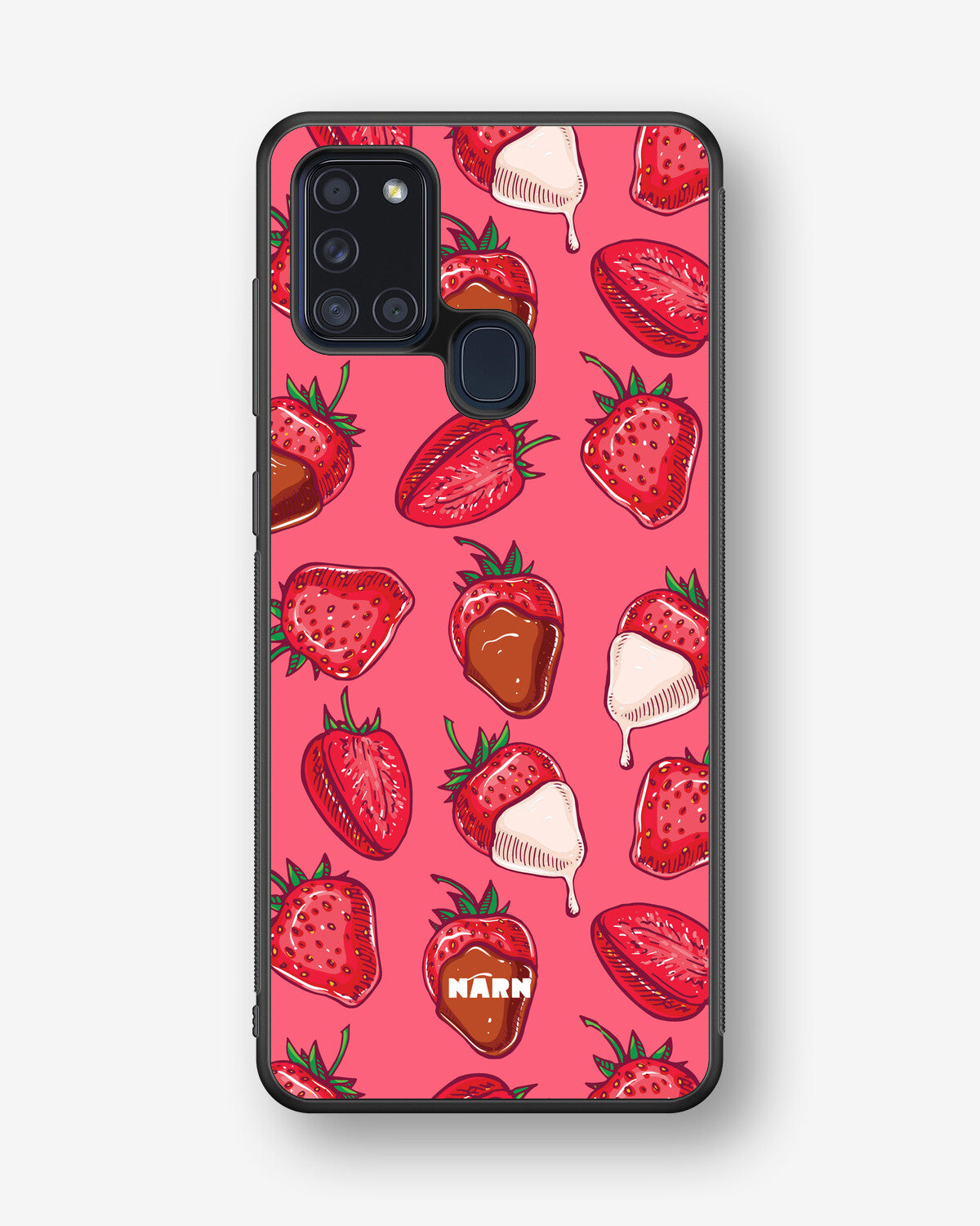 Samsung Galaxy A21s Hard Case – Strawberry Chocolate - View 1