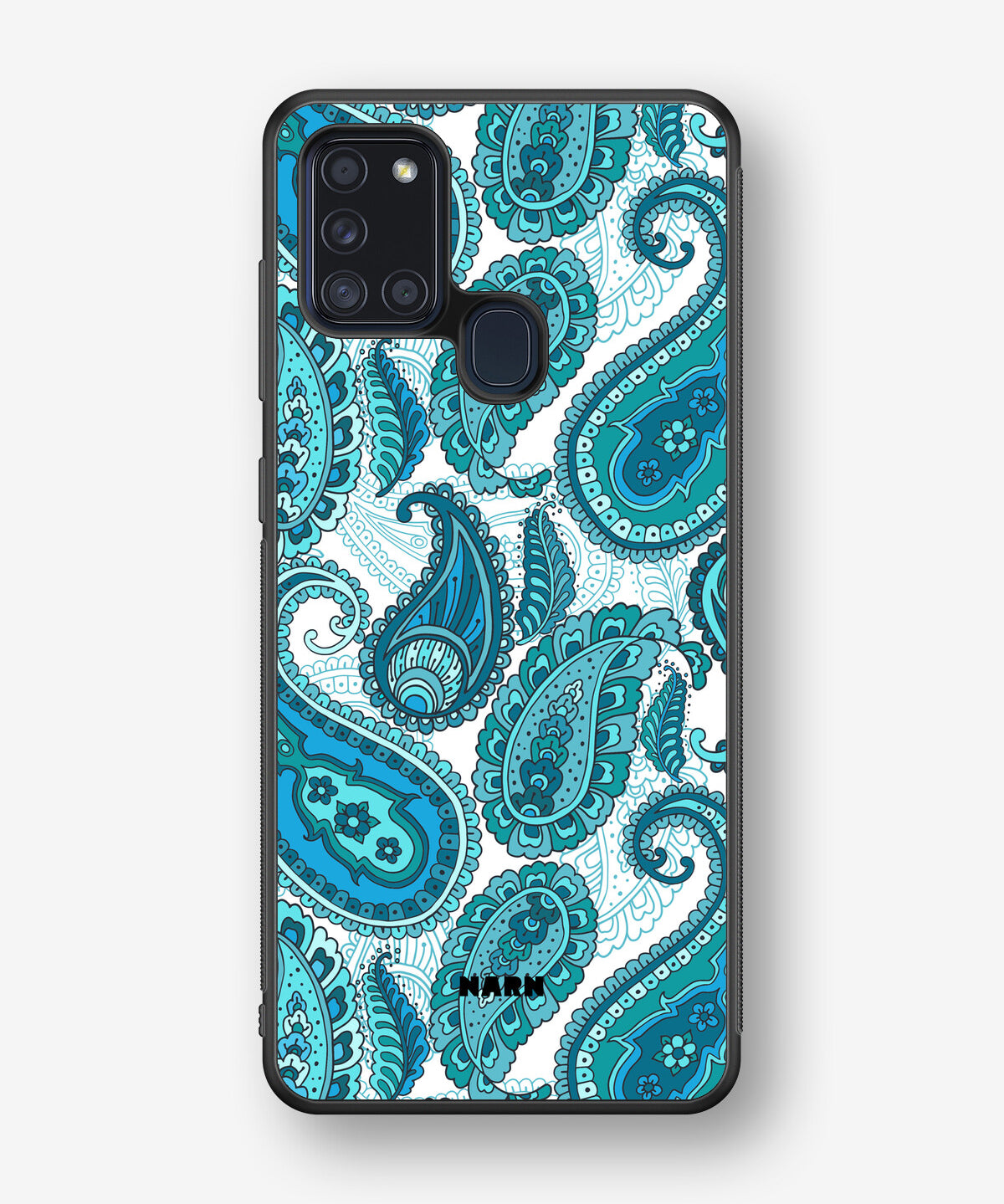 Samsung Galaxy A21s Hard Case – Turquoise Paisley - View 1