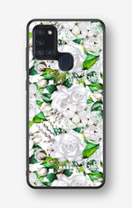 Samsung Galaxy A21s Hard Case – White Bloom - View 1