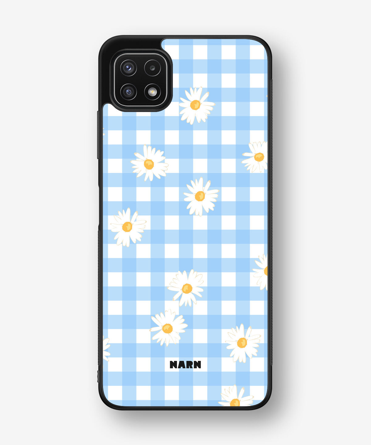Samsung Galaxy A22 4G Hard Case – Blue Daisies - View 1