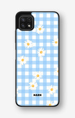 Samsung Galaxy A22 4G Hard Case – Blue Daisies - View 1
