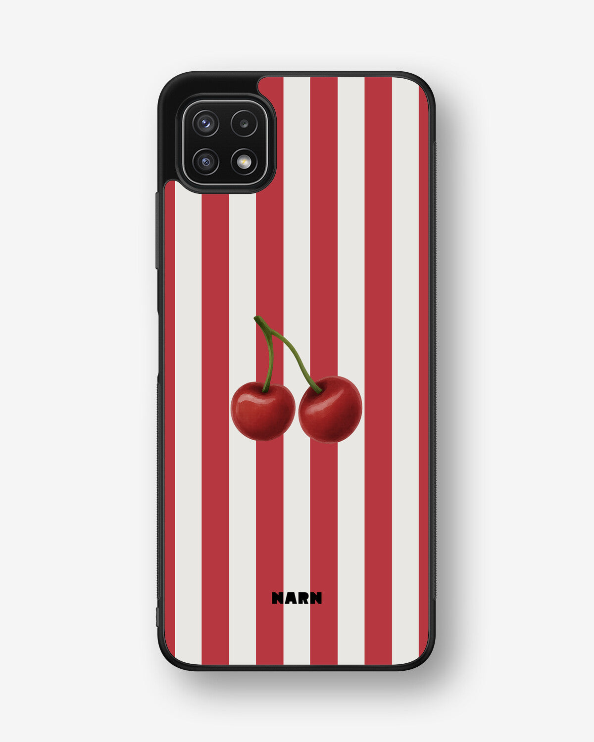 Samsung Galaxy A22 4G Hard Case – Cherry Stripes - View 1