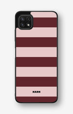 Samsung Galaxy A22 4G Hard Case – Cranberry Stripe - View 1