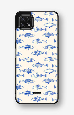 Samsung Galaxy A22 5G Hard Case – Blue Catch - View 1