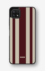 Samsung Galaxy A22 5G Hard Case – Bordeaux Stripe - View 1
