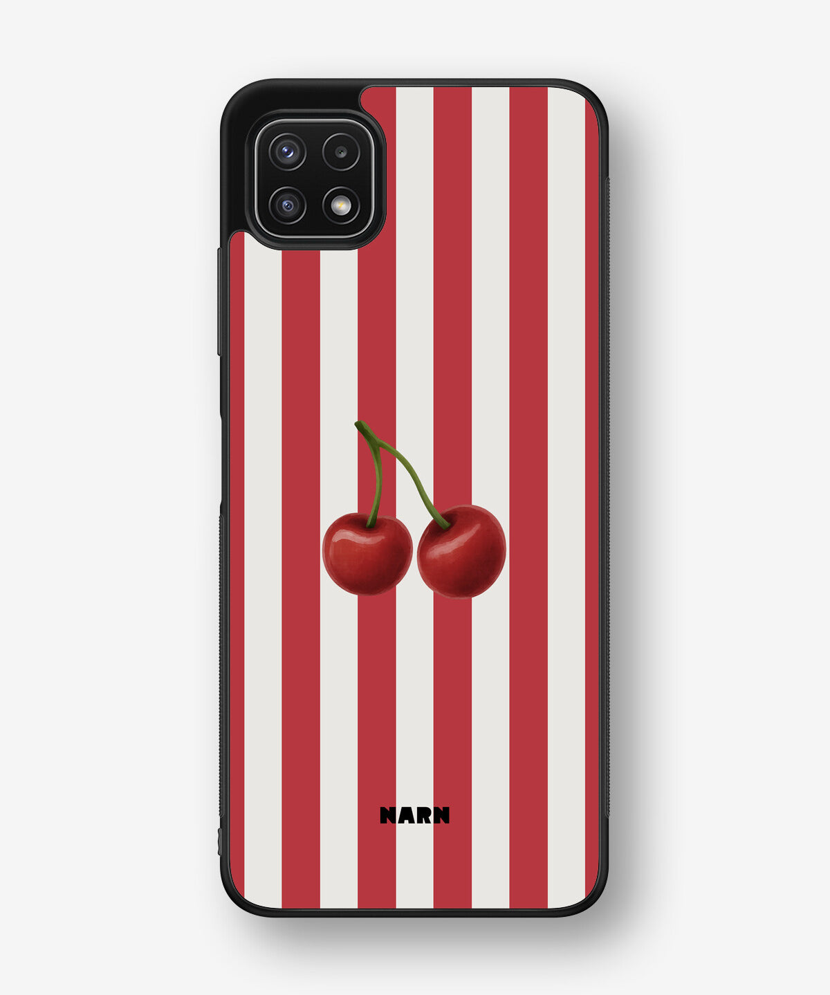 Samsung Galaxy A22 5G Hard Case – Cherry Stripes - View 1
