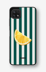 Samsung Galaxy A22 5G Hard Case – Lemon Stripes - View 1