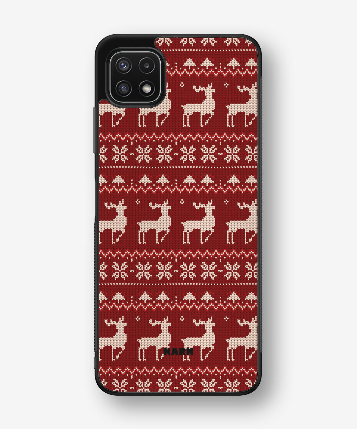 Samsung Galaxy A22 5G Hard Case – Reindeer Knit - View 1