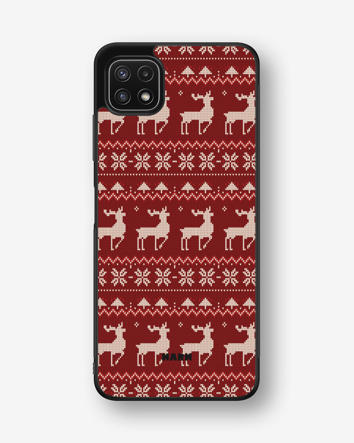 Samsung Galaxy A22 5G Hard Case – Reindeer Knit - View 1