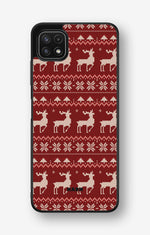Samsung Galaxy A22 5G Hard Case – Reindeer Knit - View 1