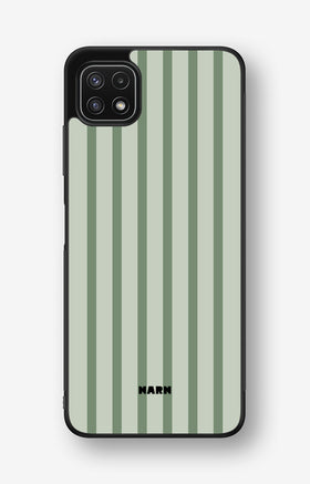 Samsung Galaxy A22 5G Hard Case – Sage Stripes - View 1
