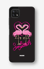 Samsung Galaxy A22 5G Hard Case – Beach Flamingo - View 1