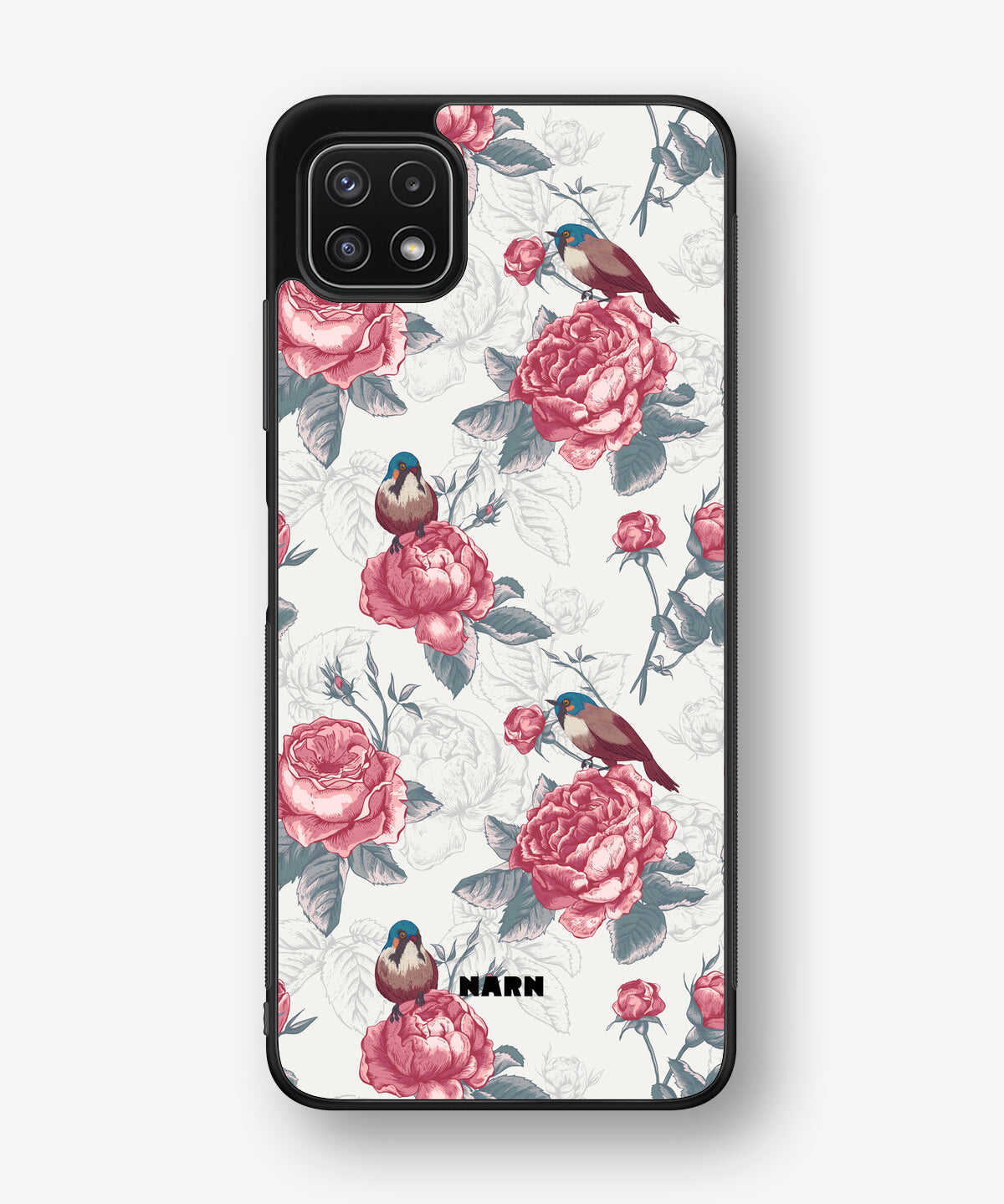 Samsung Galaxy A22 5G Hard Case – Birds Among Roses - View 1