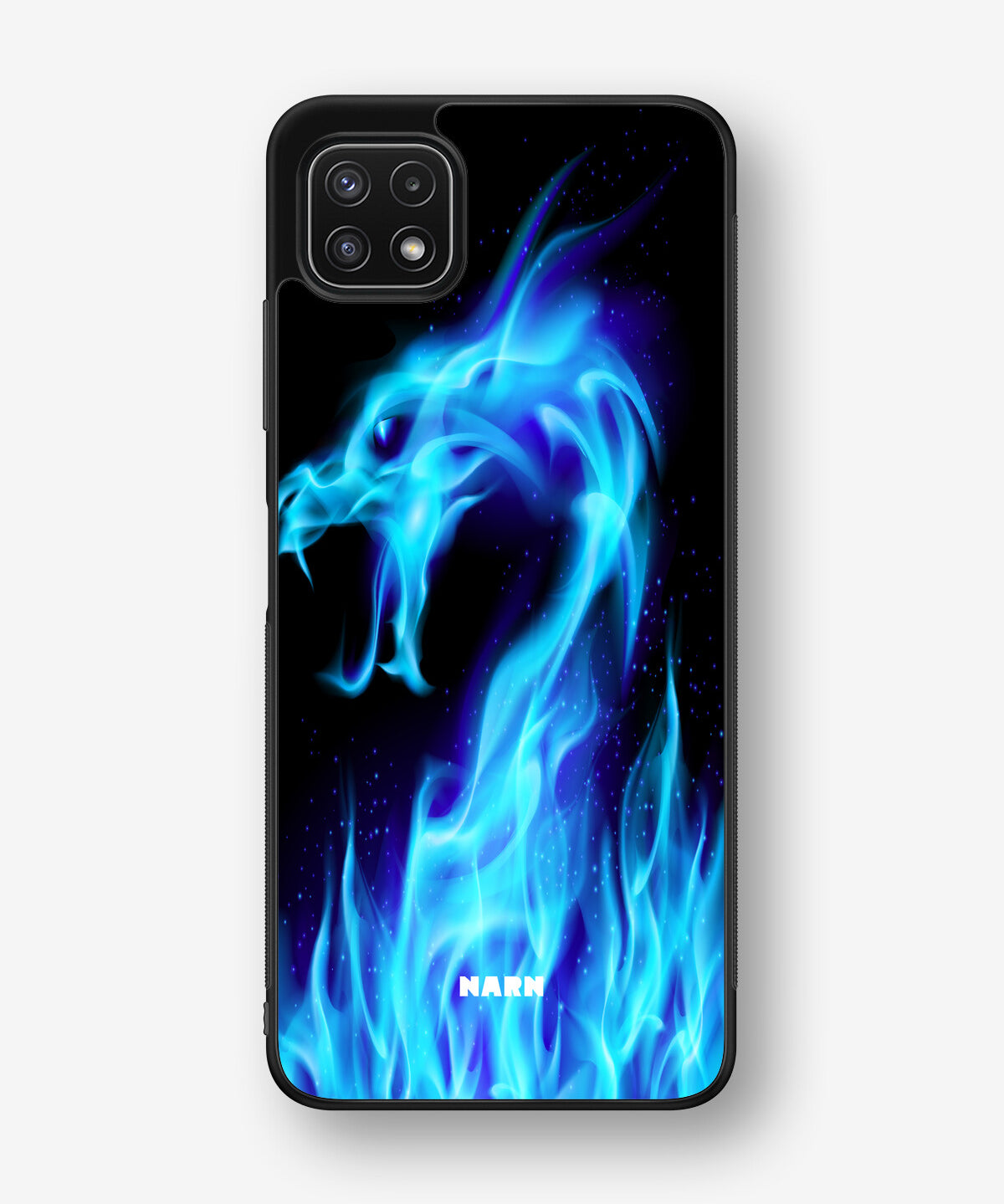 Samsung Galaxy A22 5G Hard Case – Blue Flames Dragon - View 1