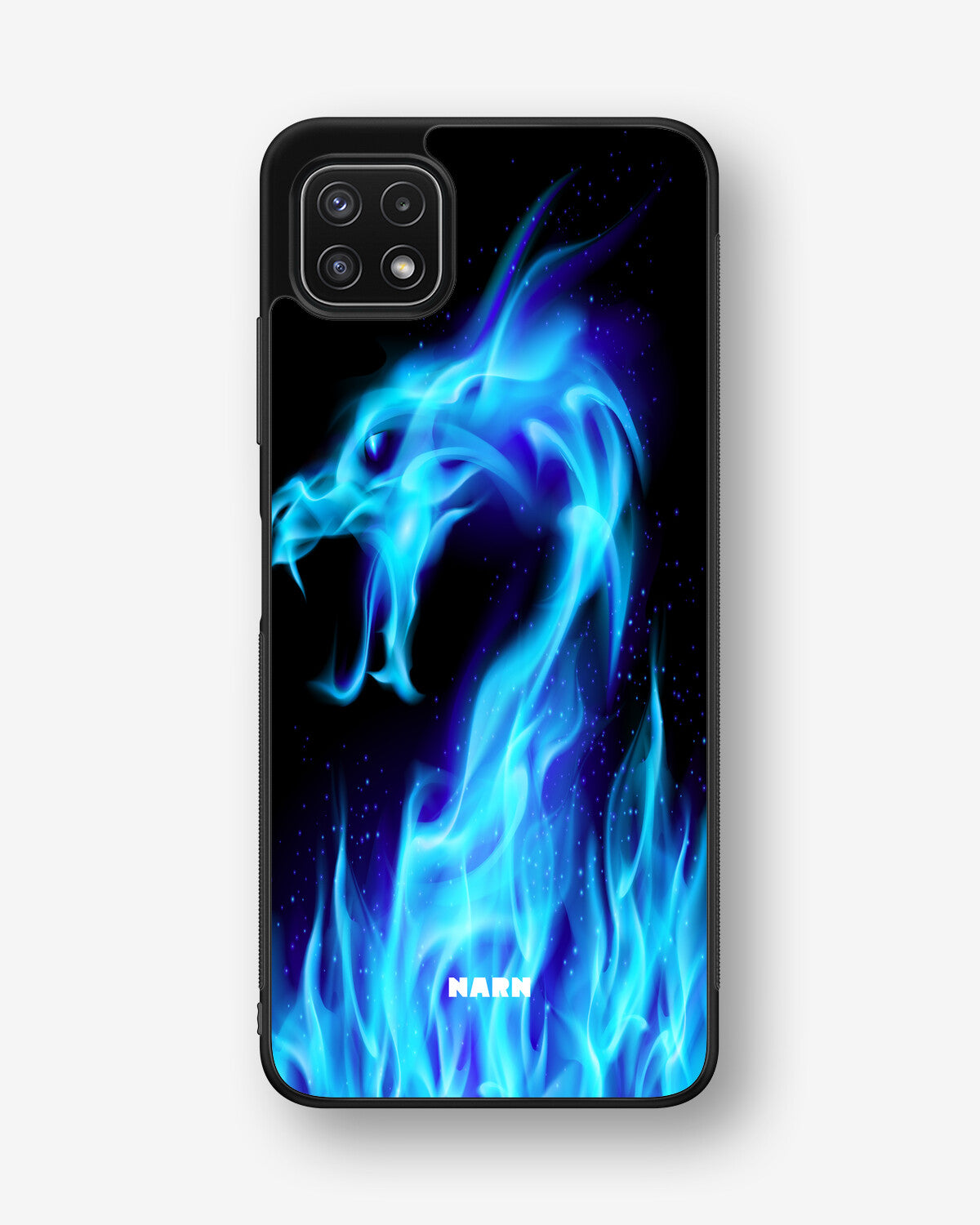 Samsung Galaxy A22 5G Hard Case – Blue Flames Dragon - View 1