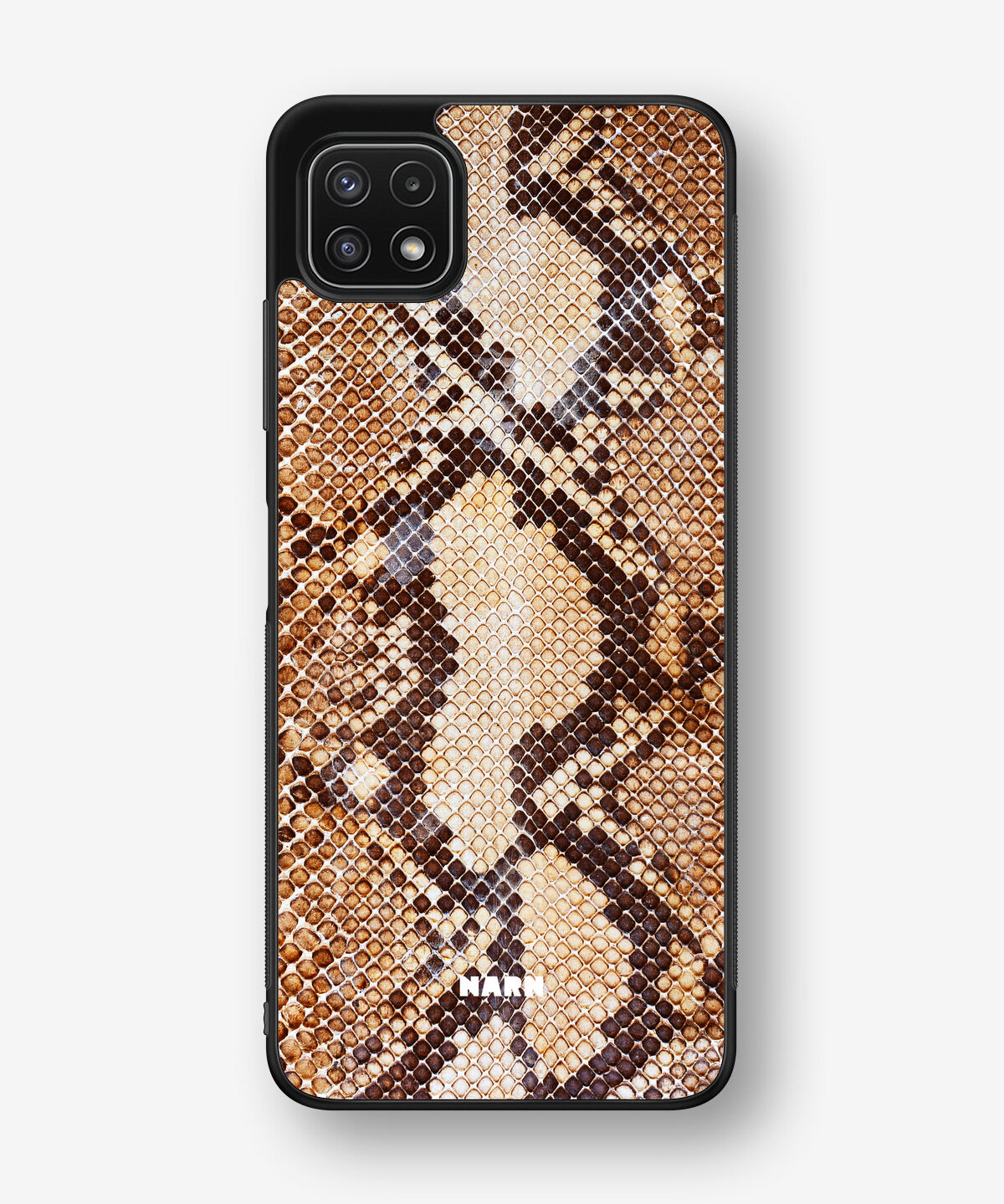 Samsung Galaxy A22 5G Hard Case – Brown Snakeskin - View 1