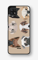 Samsung Galaxy A22 5G Hard Case – Cute Dogs - View 1