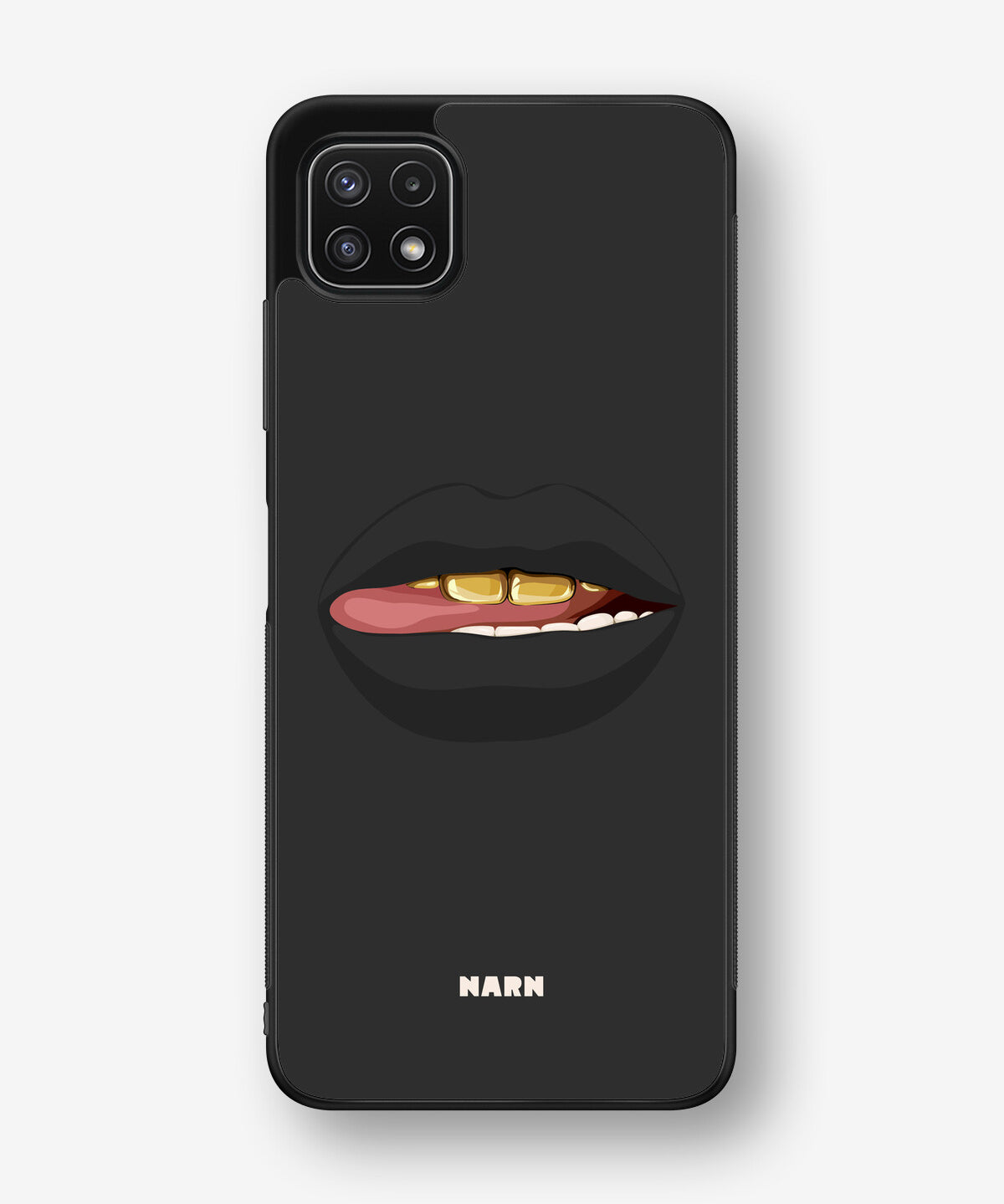 Samsung Galaxy A22 5G Hard Case – Golden Lips - View 1