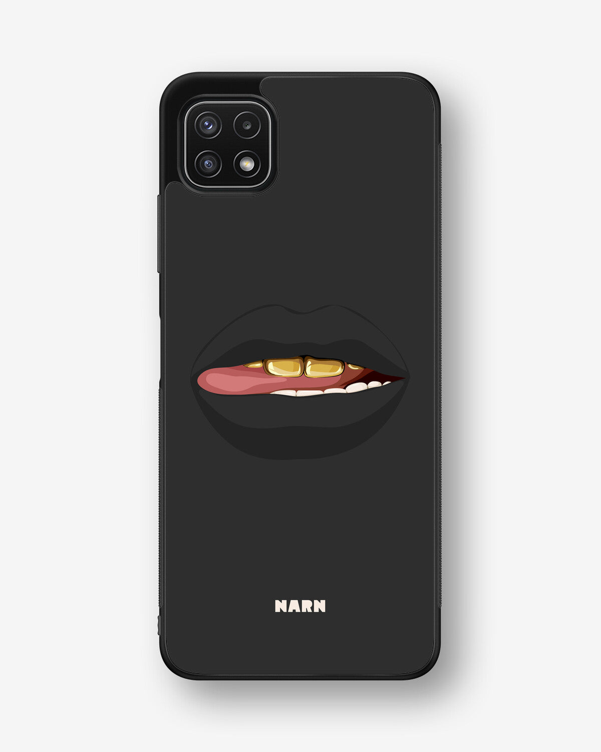 Samsung Galaxy A22 5G Hard Case – Golden Lips - View 1