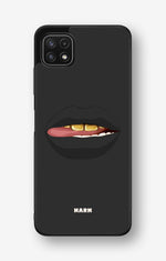 Samsung Galaxy A22 5G Hard Case – Golden Lips - View 1
