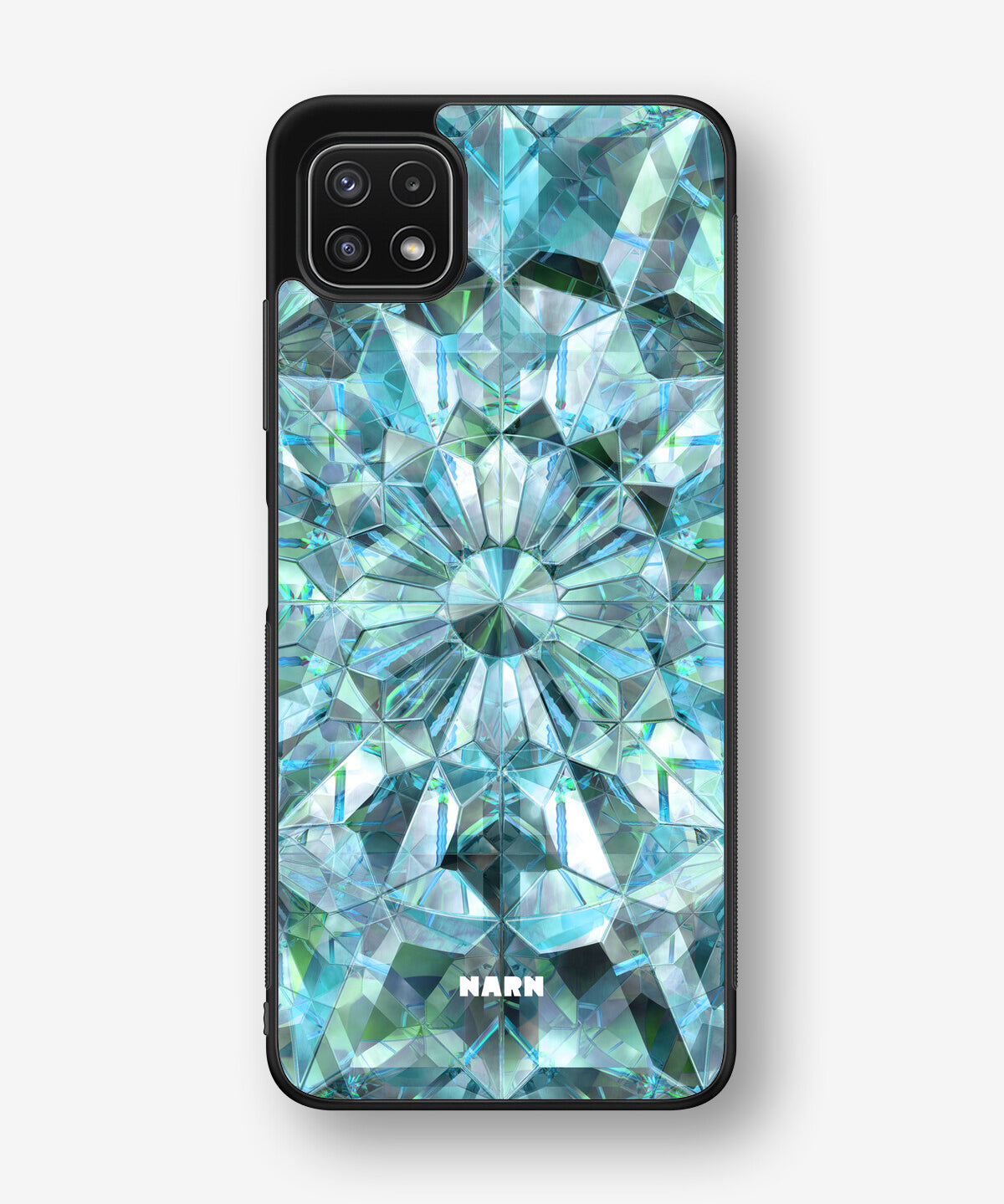 Samsung Galaxy A22 5G Hard Case – Green Crystals - View 1