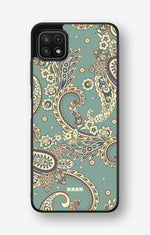 Samsung Galaxy A22 5G Hard Case – Paisley Green - View 1