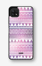 Samsung Galaxy A22 5G Hard Case – Purple Aztec - View 1