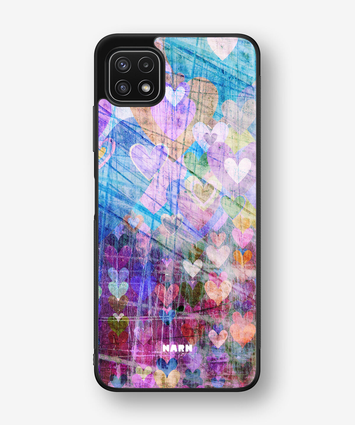Samsung Galaxy A22 5G Hard Case – Purple Hearts - View 1