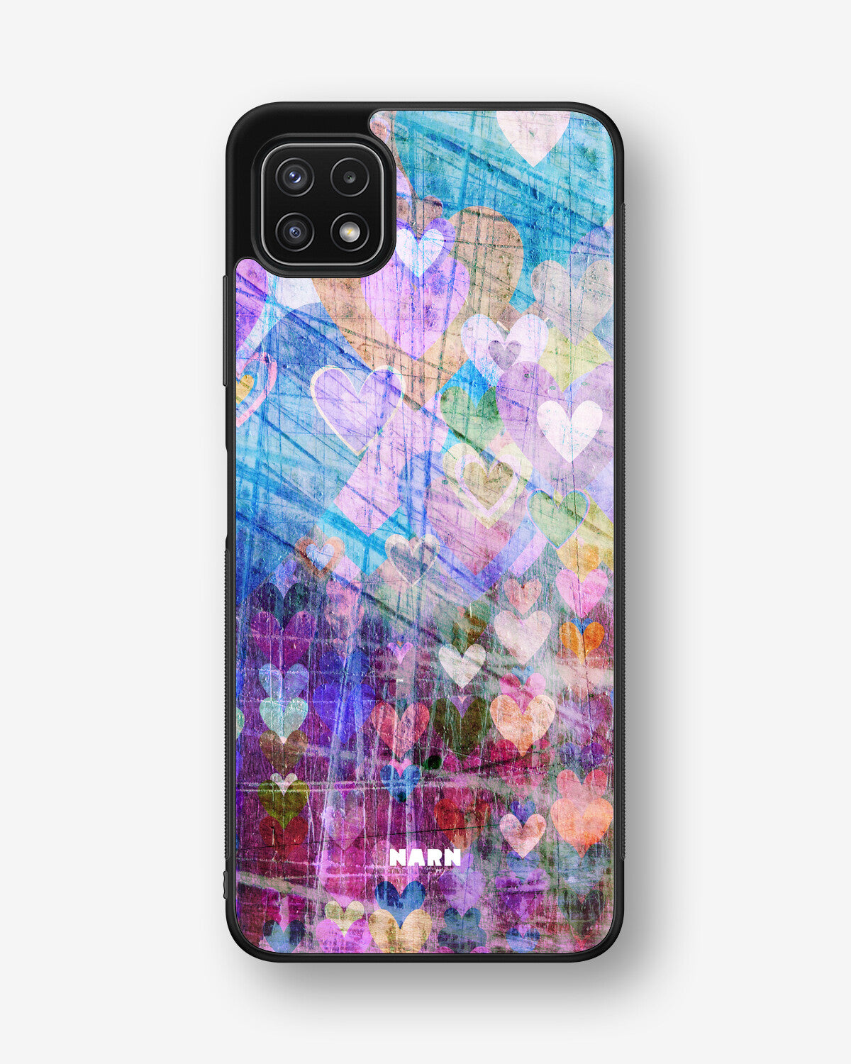 Samsung Galaxy A22 5G Hard Case – Purple Hearts - View 1