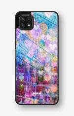 Samsung Galaxy A22 5G Hard Case – Purple Hearts - View 1