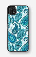 Samsung Galaxy A22 5G Hard Case – Turquoise Paisley - View 1