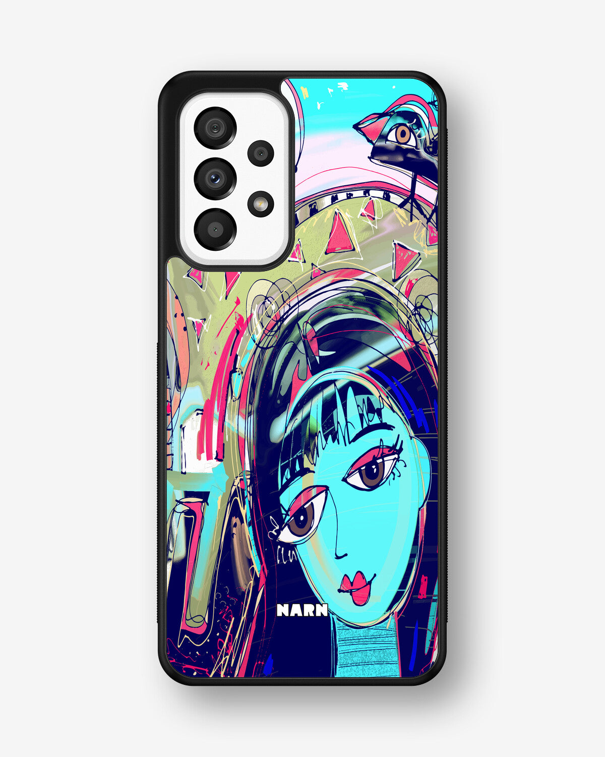 Samsung Galaxy A33 5G Hard Case – Abstract Cat - View 1
