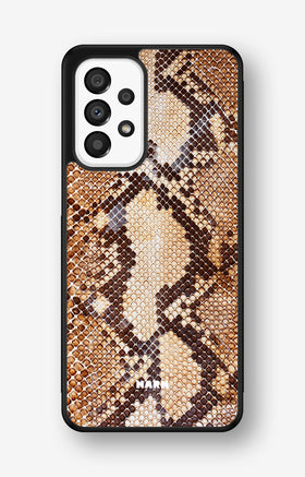 Samsung Galaxy A33 5G Hard Case – Brown Snakeskin - View 1