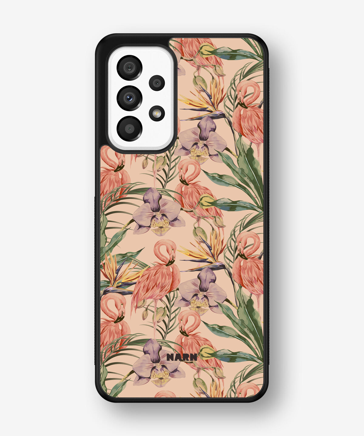 Samsung Galaxy A33 5G Hard Case – Flamingos & Flowers - View 1