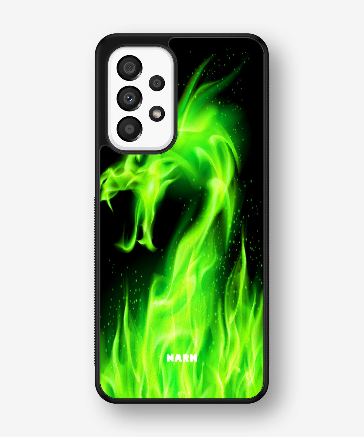 Samsung Galaxy A33 5G Hard Case – Green Flames Dragon - View 1