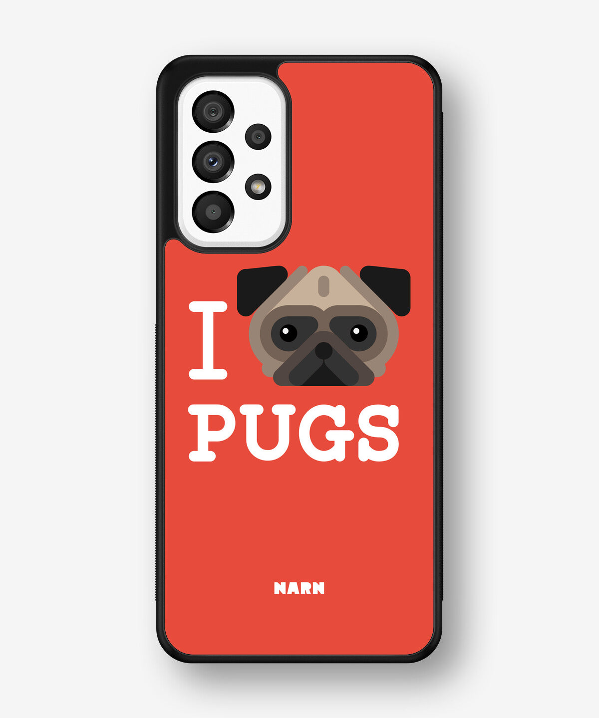 Samsung Galaxy A33 5G Hard Case – I Love Pugs - View 1