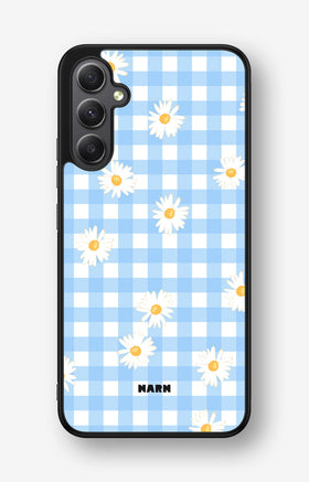 Samsung Galaxy A34 5G Hard Case – Blue Daisies - View 1