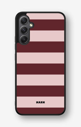 Samsung Galaxy A34 5G Hard Case – Cranberry Stripe - View 1