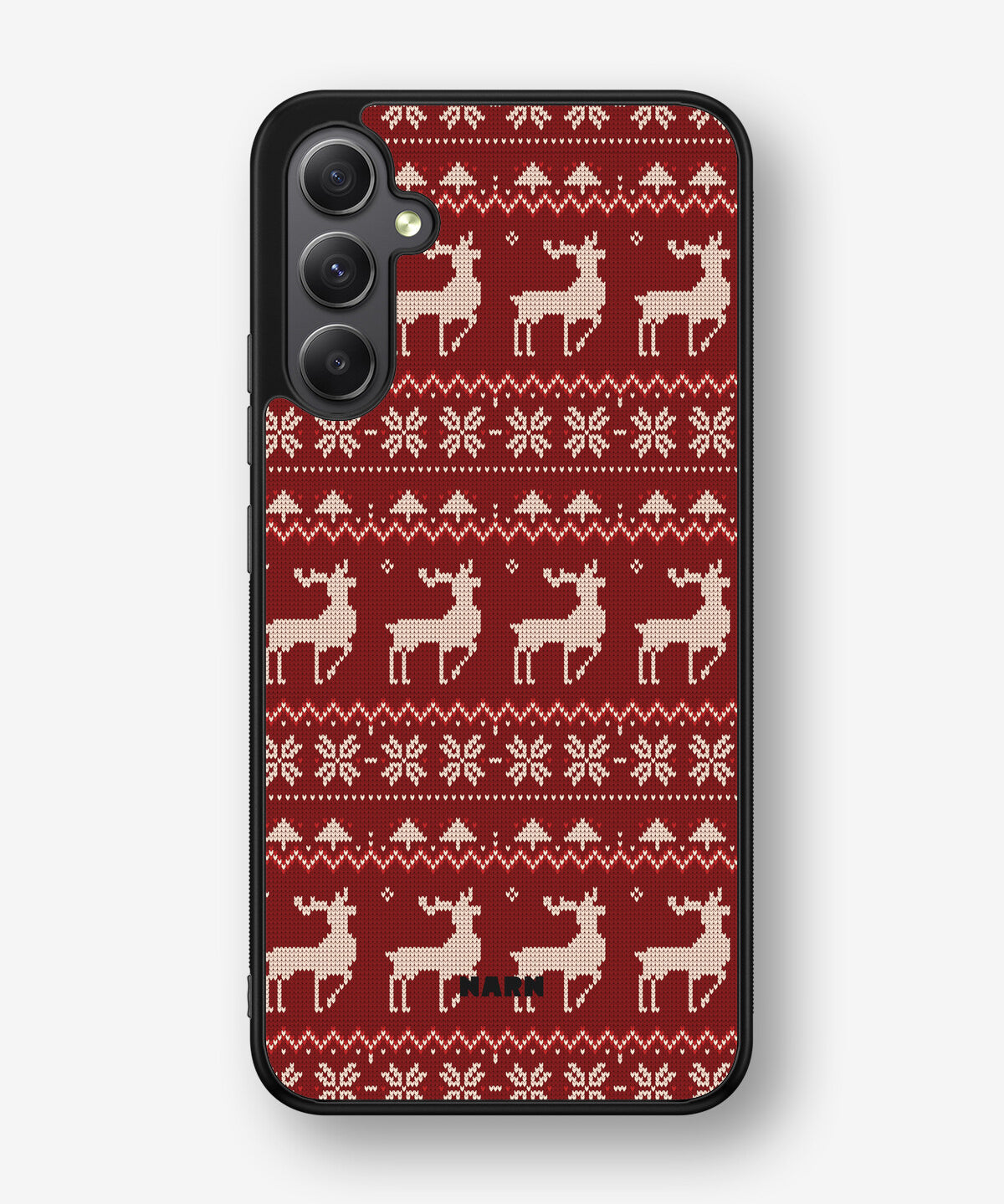 Samsung Galaxy A34 5G Hard Case – Reindeer Knit - View 1