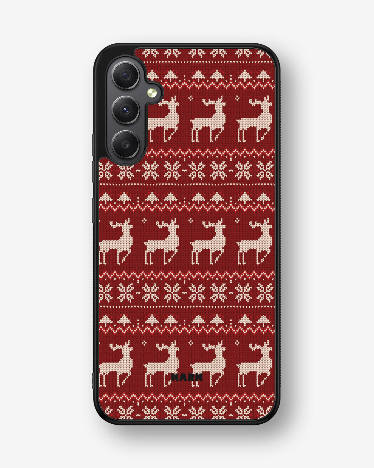 Samsung Galaxy A34 5G Hard Case – Reindeer Knit - View 1