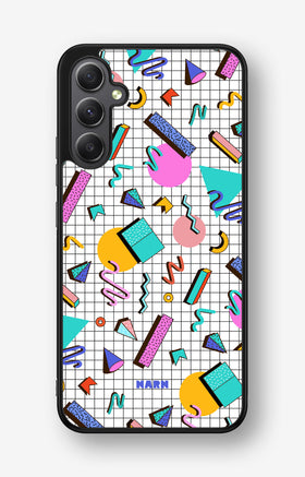 Samsung Galaxy A34 5G Hard Case – 80s Memphis - View 1