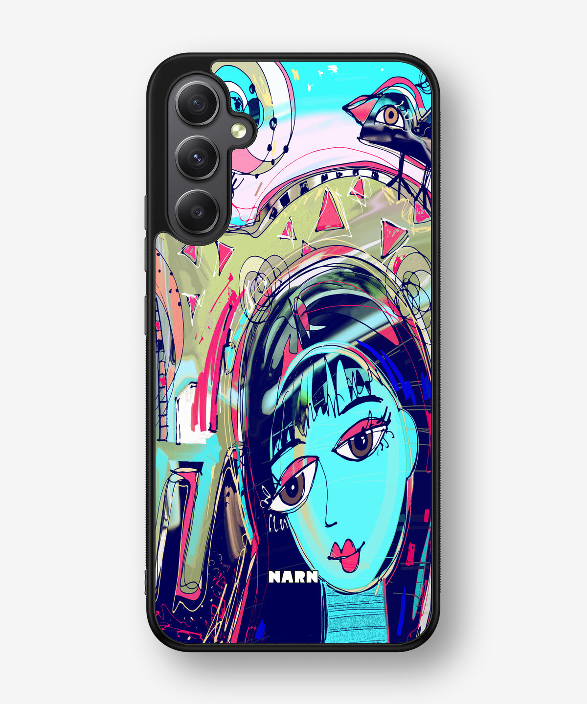 Samsung Galaxy A34 5G Hard Case – Abstract Cat - View 1