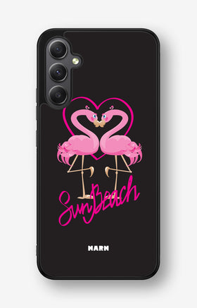 Samsung Galaxy A34 5G Hard Case – Beach Flamingo - View 1