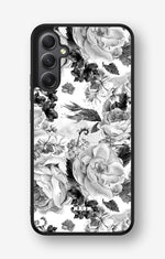 Samsung Galaxy A34 5G Hard Case – Black & White Bloom - View 1