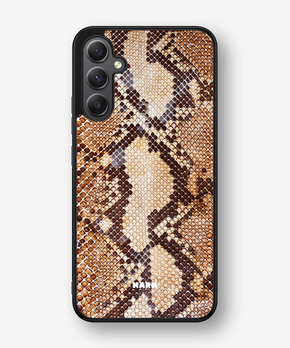 Samsung Galaxy A34 5G Hard Case – Brown Snakeskin - View 1